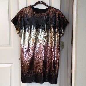Aiden Mattox Ombré Sequin Dress